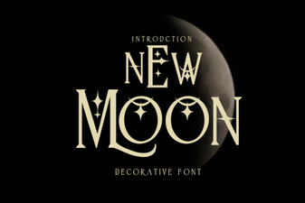 Creative Typography & Design Ideas with New Moon Font