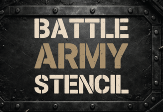 Army Stencil Fonts for Bold Design Projects